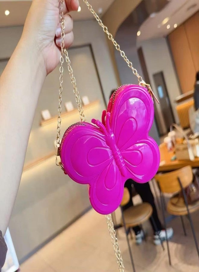 Wrapping Studio حقيبة بوليستر صغيرة بتصميم فراشة لطيفة وحزام سلسلة، حقيبة كروسبودي صغيرة أنيقة للبنات (أخضر) - Image 3